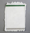 Foto: herausgerissene leere Zeitungsanzeige herausgerissene leere Zeitungsanzeige