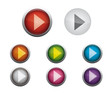 Vector: Glossy Play Buttons Glossy Play Buttons