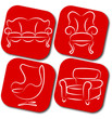 pieces of furniture for business, chair, sofa