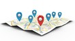 map with Pin Pointers