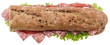 Salami Sandwich isolated on white