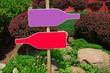 Blank Bottle Shaped Signs