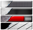 Four Horizontal Metal Headers