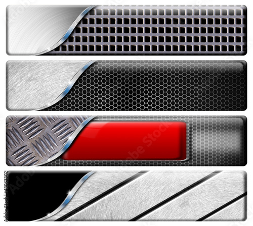 Illustration: Four Horizontal Metal Headers Four Horizontal Metal Headers