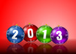 2013 new year vector illustration with christmas balls
