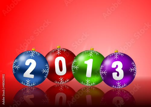 Vector: 2013 new year vector illustration with christmas balls 2013 new year vector illustration with christmas balls