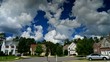 Time lapse of idyllic suburbs with homes time lapse