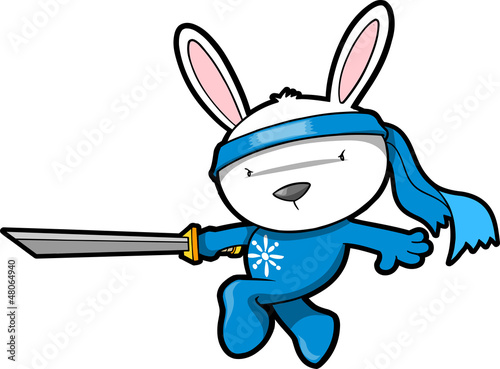 Vector: Cute Bunny Rabbit Ninja Vector Cute Bunny Rabbit Ninja Vector