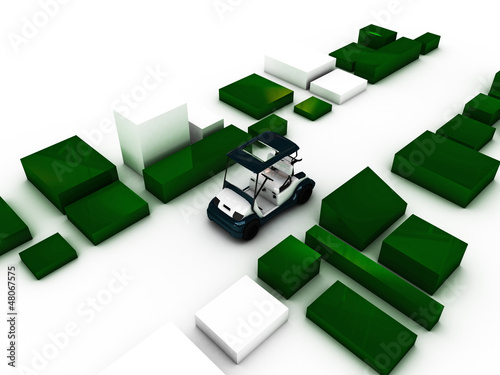 Illustration: golf cart golf cart