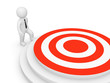 Illustration: 3d man go to the target 3d man go to the target