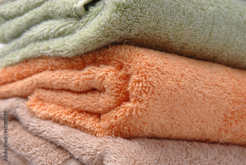Photo: coloured towels coloured towels