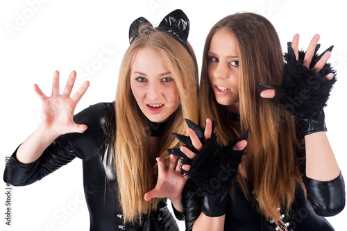 Photo: beautiful girls in cat costume beautiful girls in cat costume