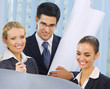 Businesspeople working at office