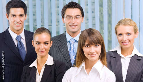 Photo: Happy five businesspeople Happy five businesspeople