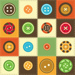background with various sewing buttons