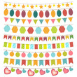 Vector: bunting and garland bunting and garland