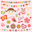Scrapbook baby girl set