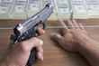 Bank hold-up or robbery