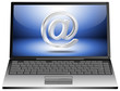 Laptop mit E-mail Symbol
