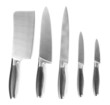 Set of knives isolated on white