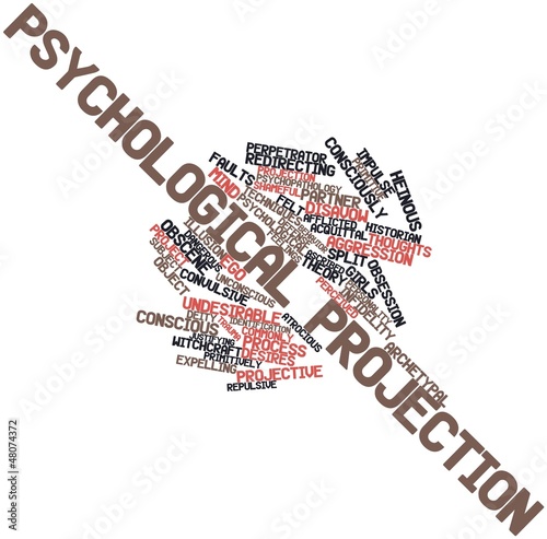 Illustration: Word cloud for Psychological projection Word cloud for Psychological projection