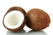 Coconuts, isolated on white