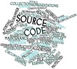 Word cloud for Source code