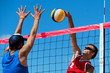 Beach volleyball tournament - attack and block