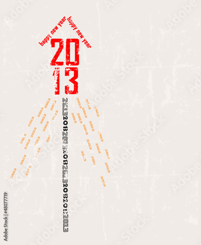 Vector: New year 2013 card, free copy space, grungy,vector New year 2013 card, free copy space, grungy,vector