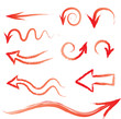 Printset of grunge arrows