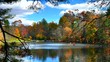 Serene lake timelapse of fall colors time lapse
