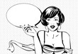 Vintage sexy woman advising