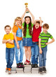Photo: Classmates with prize Classmates with prize