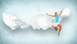 Modern style dancer posing
