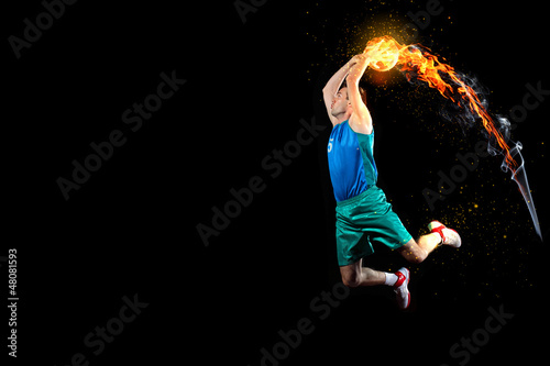 Photo: Basketball player with a ball Basketball player with a ball