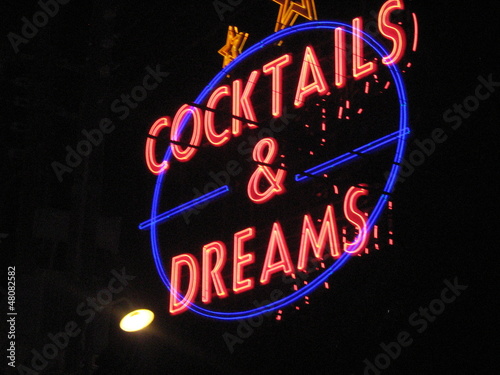 Photo: neon text cocktails and dreams neon text cocktails and dreams