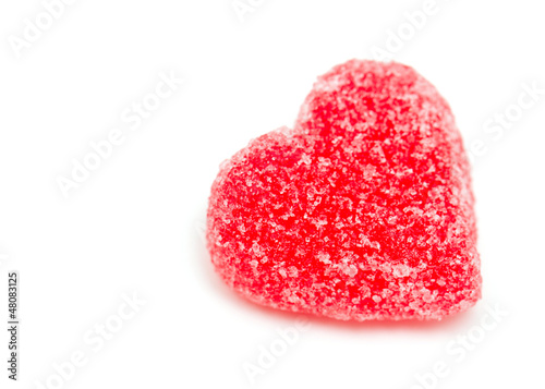 Photo: sugary heart shaped candy and epty space for your text sugary heart shaped candy and epty space for your text