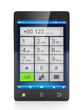 A call from a mobile phone. Mobile phone Planos large dial on a
