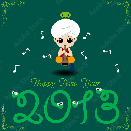 Vector: Happy New Year 2013 (Year of Snake) Happy New Year 2013 (Year of Snake)