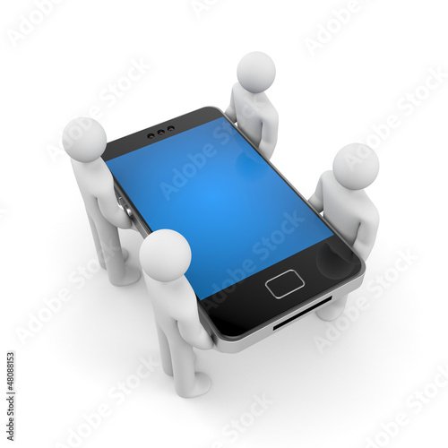 Illustration: People with smartphone People with smartphone