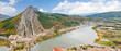 Sisteron, le rocher de la Baume et la Durance