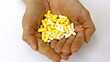 Video: Hands full of medicines pills Hands full of medicines pills