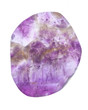 Mineralien: Amethyst Trommelstein weißem Hintergrund