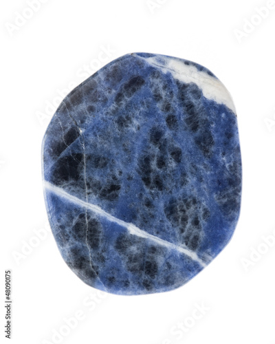Photo: Mineralien: Sodalith auf weißem Hintergrund Mineralien: Sodalith auf weißem Hintergrund
