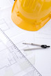 Architectural drafts on a table