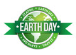 earth day written inside the stamp