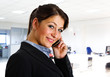 Businesswoman talking on the cell phone