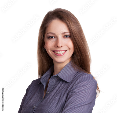 Photo: Young woman with a charming smile Young woman with a charming smile