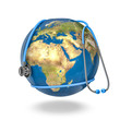 World health, Earth map texture source: cinema4dtutorial.net