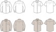 Vector illustration of men's business shirts